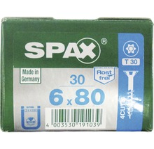 Spax Universalschraube, Edelstahl A2, Senkkopf T 30, Holz-Teilgewinde, 6x80 mm, 30 Stück-thumb-0