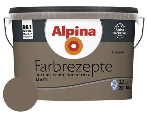 Alpina Wandfarbe Farbrezepte Sanfte Erde 2,5 l Alpina Wandfarbe Farbrezepte Sanfte Erde 2,5 l