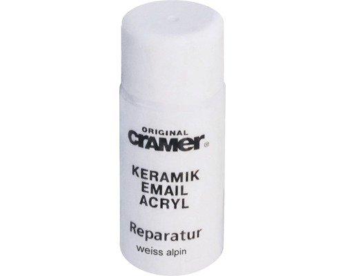 Cramer Reparatur Lackstift für Keramik, Emaille und Acryl in alpinweiß
