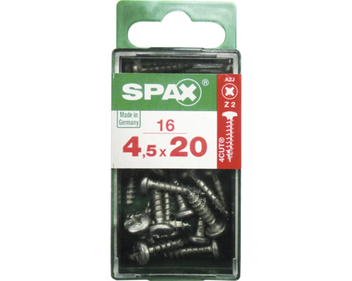 Spax Universalschraube T 20, Halbrundkopf, 4,5x20 mm, 16 Stück