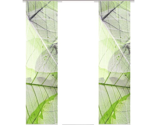 Flächenvorhang Blattari grün 60x245 cm 3er-Set