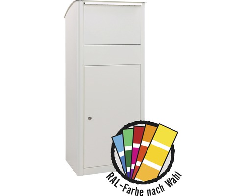 Paketkasten MEFA Mega 459 BxHxT 528x1202x442 mm pulverbeschichtet in RAL Sonderfarbe nach Wunsch