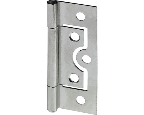 Lamellentürscharnier, vernickelt 38x20 mm, 25 Stück Türband aus Metall mit Schraublöchern