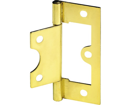 Lamellentürscharnier, vermessingt 63x25 mm, 25 Stück Türband aus Metall