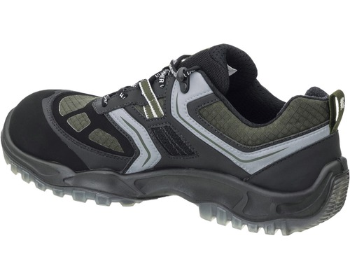 Schwarzer Arbeitsschuh mit grauen Akzenten