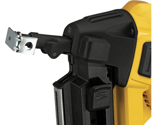 Detailansicht eines gelben und schwarzen Nagelgeräts