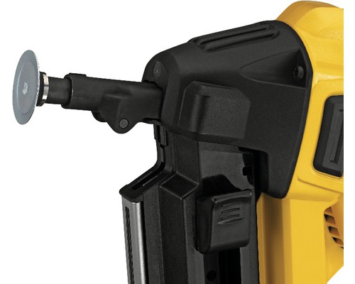 Detailansicht eines gelben und schwarzen Nagelgeräts