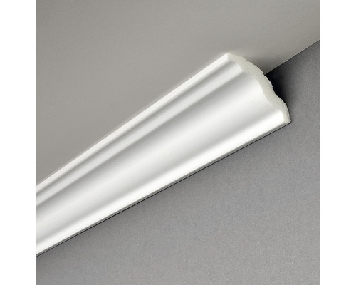 Weiße Zierleiste zur Anbringung an Decke und Wand