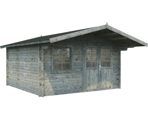 Holzgartenhaus mit Fenster und Doppeltür