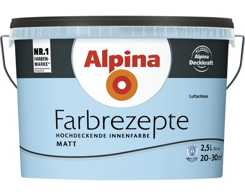 Eimer mit Alpina Farbrezepte hochdeckende Innenfarbe Matt