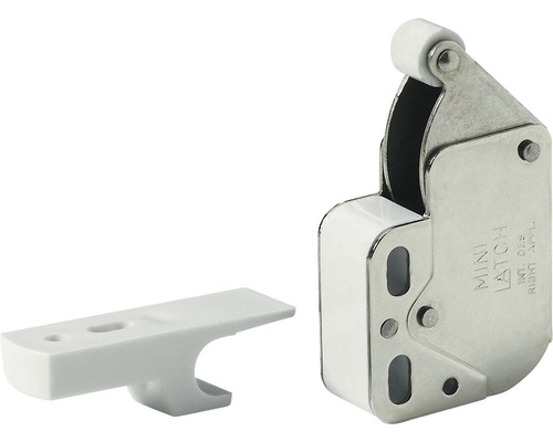 Druckschnäpper mit Türöffnungsfunktion verchromt, 10 Stück Mini-Schnäpper für Möbel