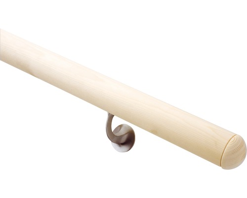 Holzhandlauf mit Halterung