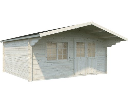 Holzgartenhaus mit Fenster und Doppeltür