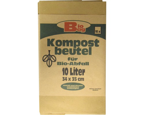 Bio Bag Kompostbeutel 10 L 10 Stk. braun