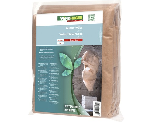 Packung Wintervlies 1,5 Meter mal 5 Meter zum Schutz von Pflanzen