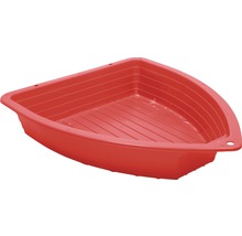 Kinder Sandkasten Boot Kunststoff 120 x 100 x 22 cm rot