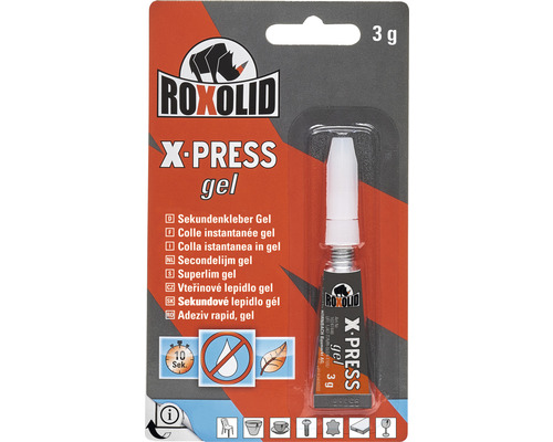 Roxolid X-Press Gel Sekundenkleber, 3 Gramm