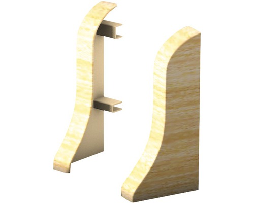 Prinz Endstücke für Sockelleiste geschäumt Ahorn 48 mm Zwei Sockelleisten aus Holz