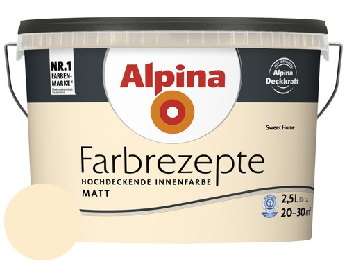 Alpina Wandfarbe Farbrezepte Sweet Home 2,5 l Alpina Wandfarbe Farbrezepte Sweet Home 2,5 l