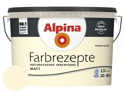 Alpina Wandfarbe Farbrezepte Ein Hauch von Gelb 2,5 l Alpina Wandfarbe Farbrezepte Ein Hauch von Gelb 2,5 l