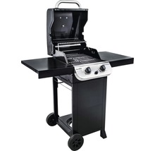 Gasgrill mit zwei Brennern, Ablageflächen und Rollen