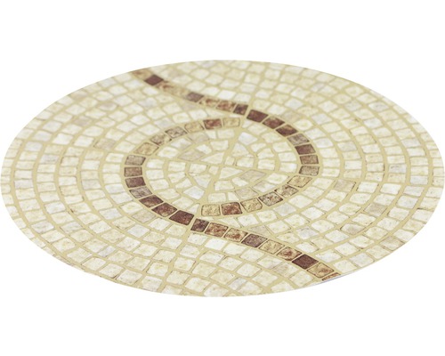Anti-Rutsch-Sticker mySpotti stepon Kreis Marble Ø 300 mm beige Dekorfliese mit Mosaikmuster