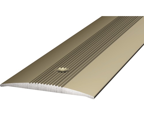 Prinz Übergangsprofil Alu Edelstahl matt gelocht 37 x 1000 mm Metall Übergangsprofil mit gerippter Oberfläche