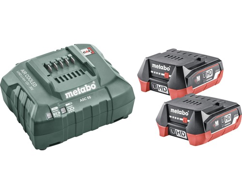 Akku-Set Metabo 12V LiHD (4,0 Ah) Akkus + Ladegerät Akku-Set Metabo 12V LiHD (4,0 Ah) Akkus + Ladegerät