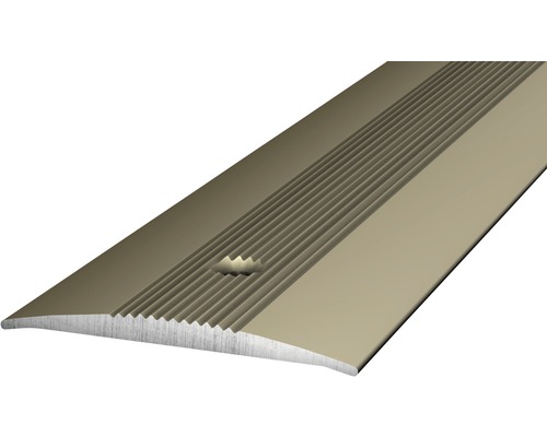 Prinz Übergangsprofil Alu Edelstahl matt gelocht 37 x 2700 mm Metall Übergangsprofil mit geriffelter Oberfläche
