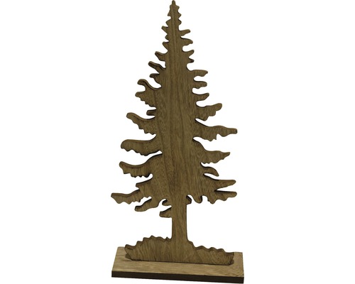 Dekoobjekt Baum Holz 6x19x41 cm braun