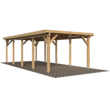 Einzelcarport Palmako Karl 23,1 m² 360 x 762 cm tauchgrundiert braun-thumb-1 Einzelcarport Palmako Karl 23,1 m² 360 x 762 cm tauchgrundiert braun-thumb-1