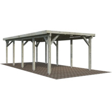 Einzelcarport Palmako Karl 23,1 m² 360 x 762 cm tauchgrundiert grau-thumb-1 Einzelcarport Palmako Karl 23,1 m² 360 x 762 cm tauchgrundiert grau-thumb-1