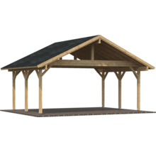 Doppelcarport Palmako Robert 20,6 m² 635 x 510 cm tauchgrundiert braun-thumb-1 Doppelcarport Palmako Robert 20,6 m² 635 x 510 cm tauchgrundiert braun-thumb-1