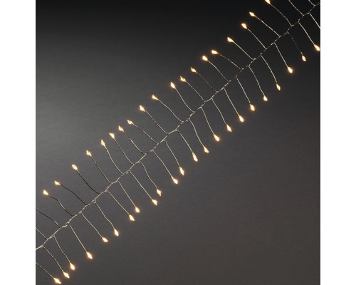 LED Büschellichterkette Konstsmide 1 m 60 LEDs Lichtfarbe bernstein batteriebetrieben inkl. 6 Stunden Timer LED-Lichterkette mit Draht