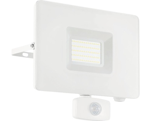 LED Sensor Außenwandstrahler 50W 4800 lm 5000 K neutralweiß Faeso weiß H 200 mm IP44 LED-Außenstrahler mit Bewegungsmelder