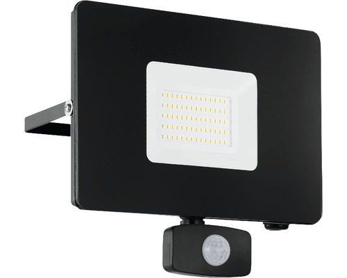 LED Sensor Außenwandstrahler 50W 4800 lm 5000 K neutralweiß Faeso schwarz H 200 mm IP44