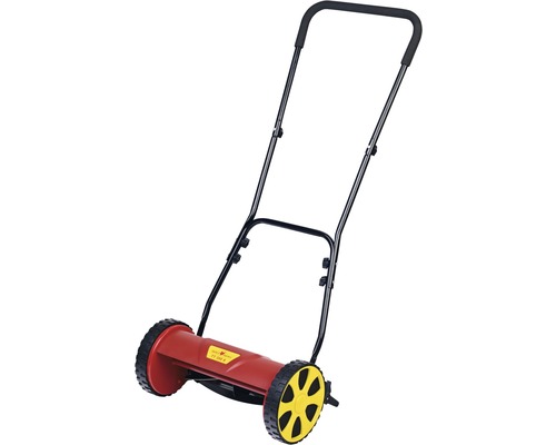 Handrasenmäher mit Metallrahmen und Rädern