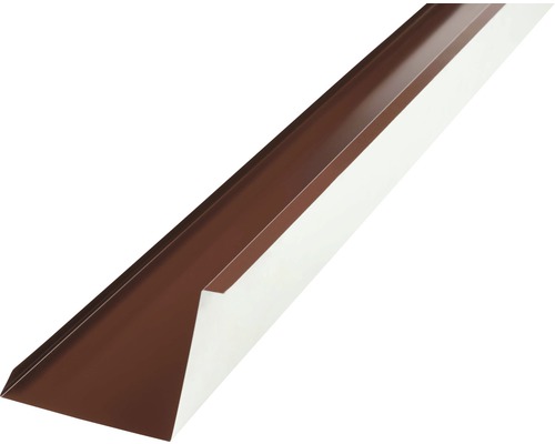PRECIT Wandanschlußblech für Metallziegel Schokoladenbraun RAL 8017 1000 x 100 x 115 mm