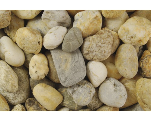 Nahaufnahme von Zierkieseln für den Garten