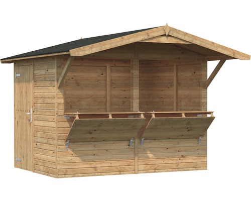 Holz Gartenhaus mit Verkaufsklappen
