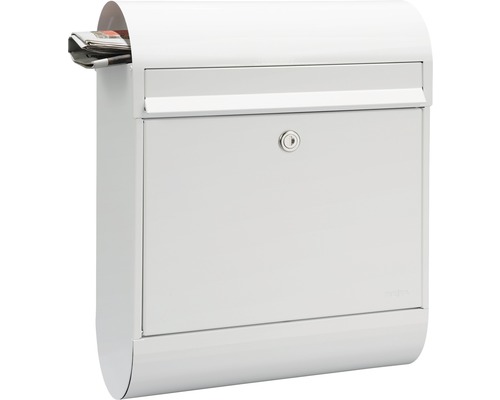 Briefkasten aus Stahl mit Zeitungsfach