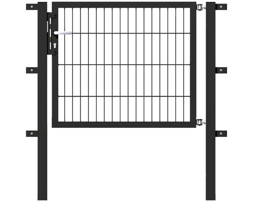 Stabgitter-Einzeltor ALBERTS Flexo 100 x 80 cm inkl. Pfosten 6 x 6 cm anthrazit