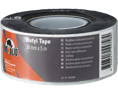 ROXOLID Butyl Tape Dichtungsband selbstverschweißend braun 38 mm x 5 m Roxolid Butyl Tape, 38 mm x 5 m, selbstverschweißend