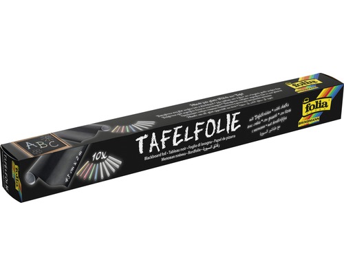 Tafelfolie, 45 cm x 2 m, mit zehn Stück Kreide