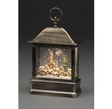 Dekorative Laterne mit Winterdorf-Szene und LED-Beleuchtung
