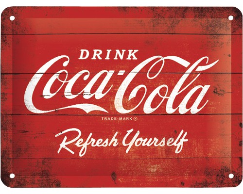 Blechschild Coca-Cola Logo 20x15 cm