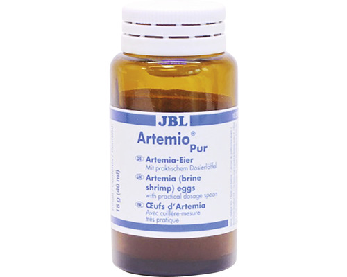 JBL Artemio Pur Aufzuchtfutter für Fische in einer braunen Flasche