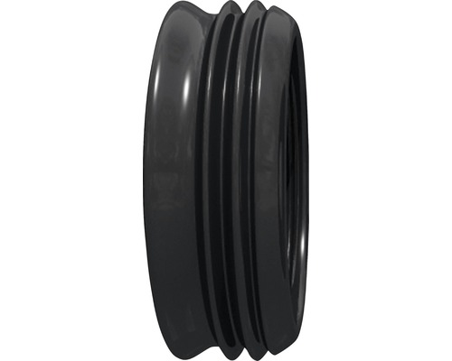 GA-Manschette KG/HT an Gussrohr DN 110 mm Schwarze Kunststoff-Schlauchtülle mit Gewinde