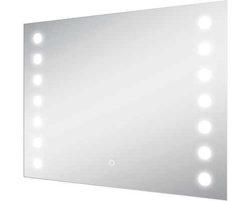 Rechteckiger Spiegel mit integrierter Beleuchtung für das Badezimmer