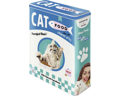 Katzenfutterdose mit Katzenmotiv